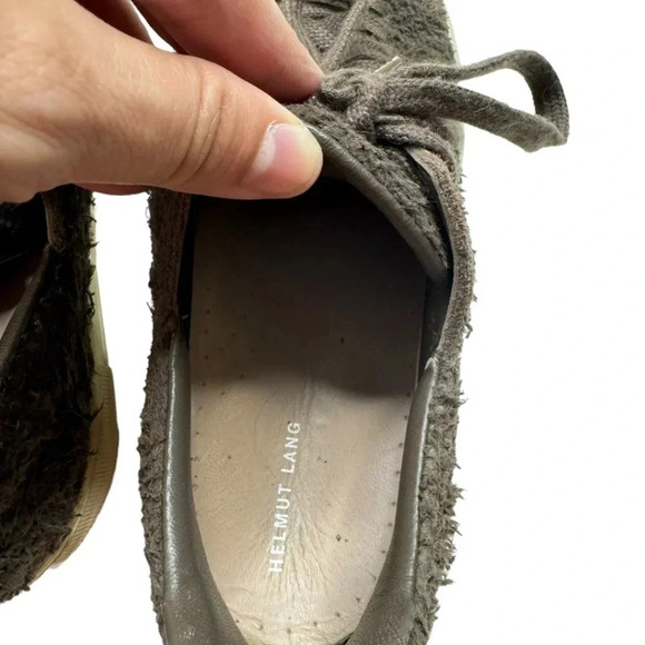 Helmut Lang Distressed Suede Platform Sneaker 37 - Picture 9 of 11